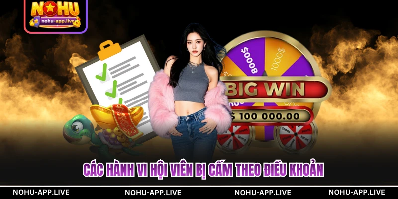 Các hành vi hội viên bị cấm theo điều khoản