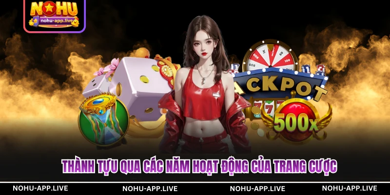 Thành tựu qua các năm hoạt động của trang cược